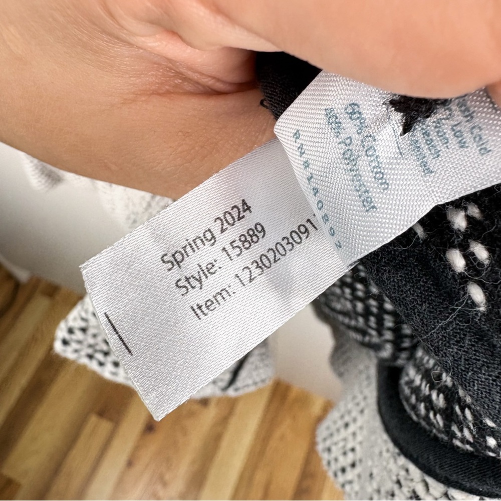 Marine Layer Birdseye Blazer Cardigan Sweater Knit Jacket White Black Medium - Picture 6 of 8